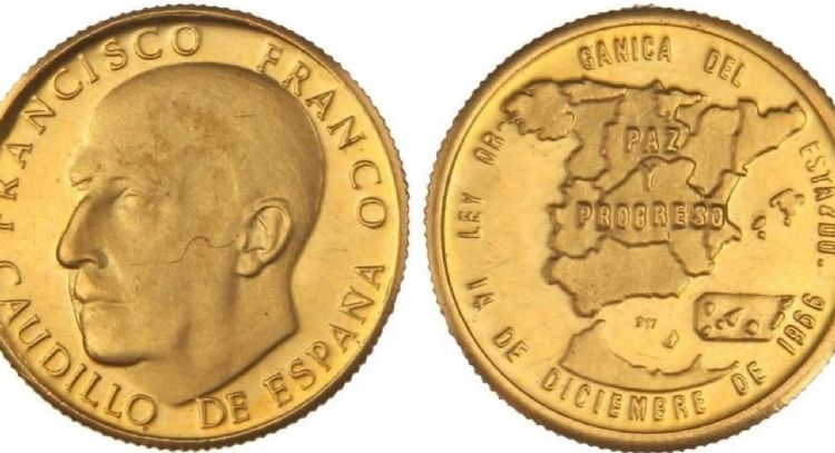 ¡Consigue 400 euros ya! Descubre la moneda de Francisco Franco, Símbolo de 25 Años de Estabilidad que te hará rico