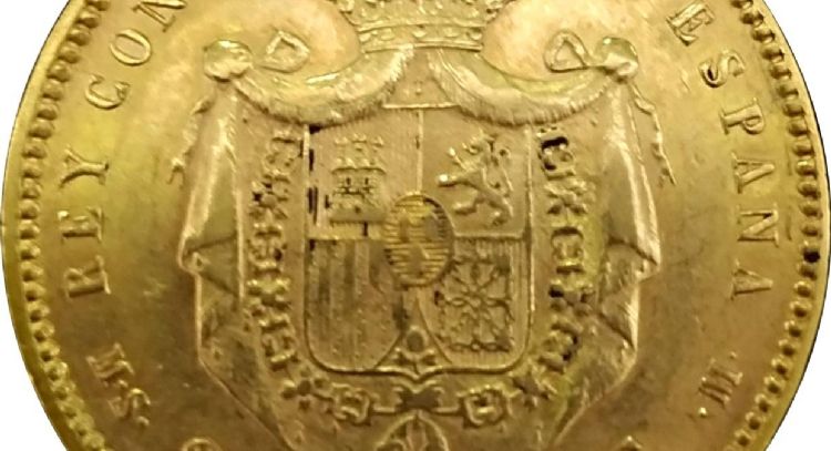 ¡Inversión al alcance de tu mano! Hazte de 440 euros al vender la moneda de 25 pesetas de Alfonso XII de 1880