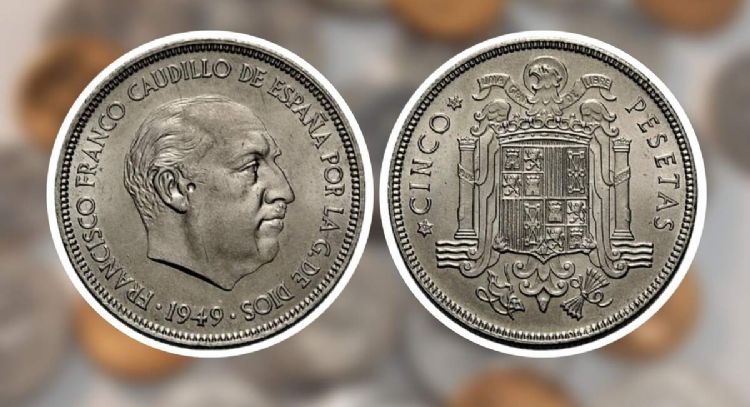 Lleva esta Moneda de 5 Pesetas de Francisco Franco a las Casas de Cambio y obtiene 15 mil Euros y un boleto para el Mutua Madrid Open